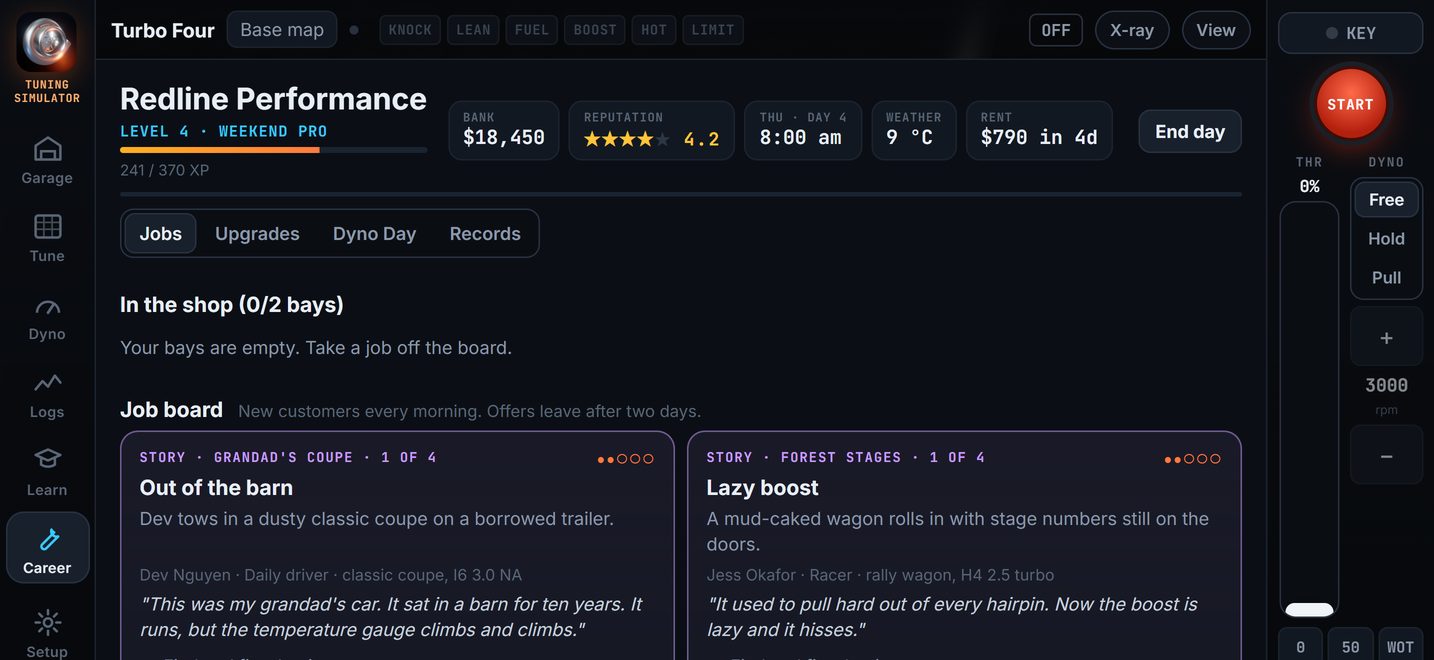 Career mode job board